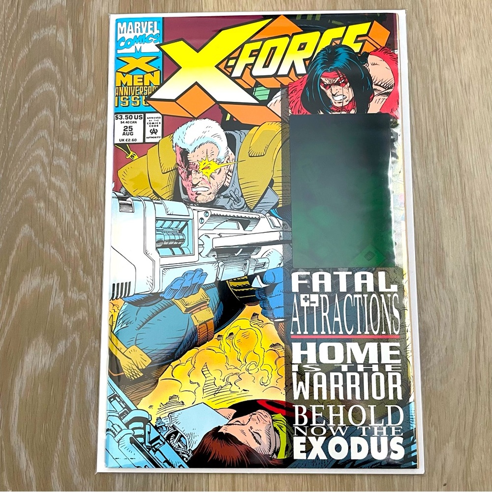 1990s VINTAGE HOLOGRAM X-MEN ANNIVERSARY ISSUE X-FORCE FATAL ATTRACTION COMIC
